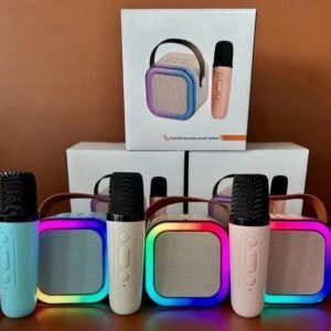 Mini Karaoke Machine with wireless microphone and RGB lights