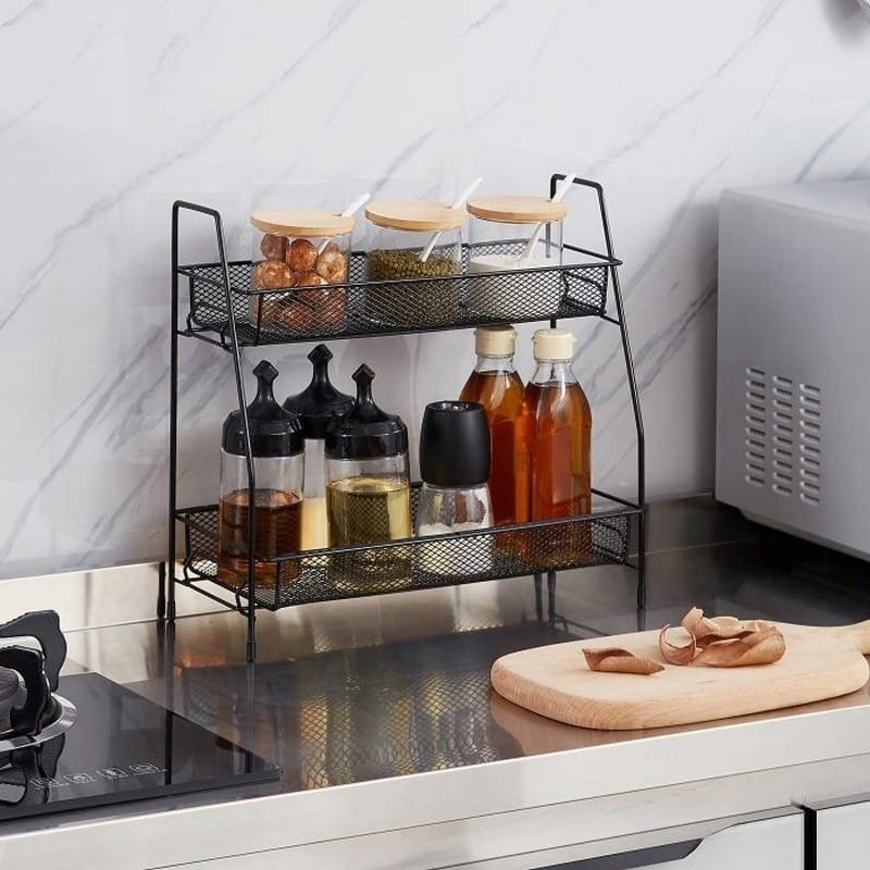 2 Tier Spice Rack Organizer | Kitchen Storage Rack - Image 2