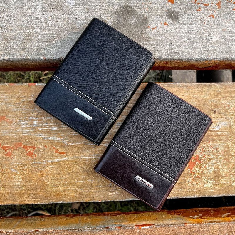 Bifold Wallet for Men in Black and Brown