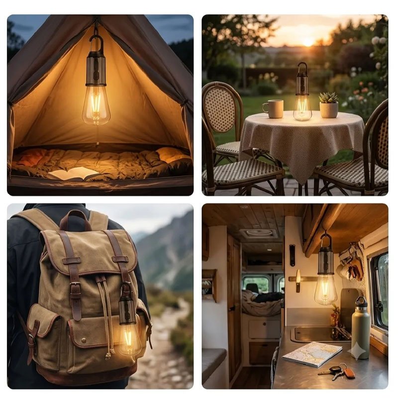 LED Camping Bulb – Rechargeable Portable Light with Type-C Charging - Image 2