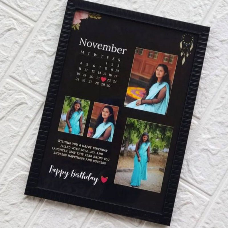 Birthday Calendar Frame with Personalized Photos