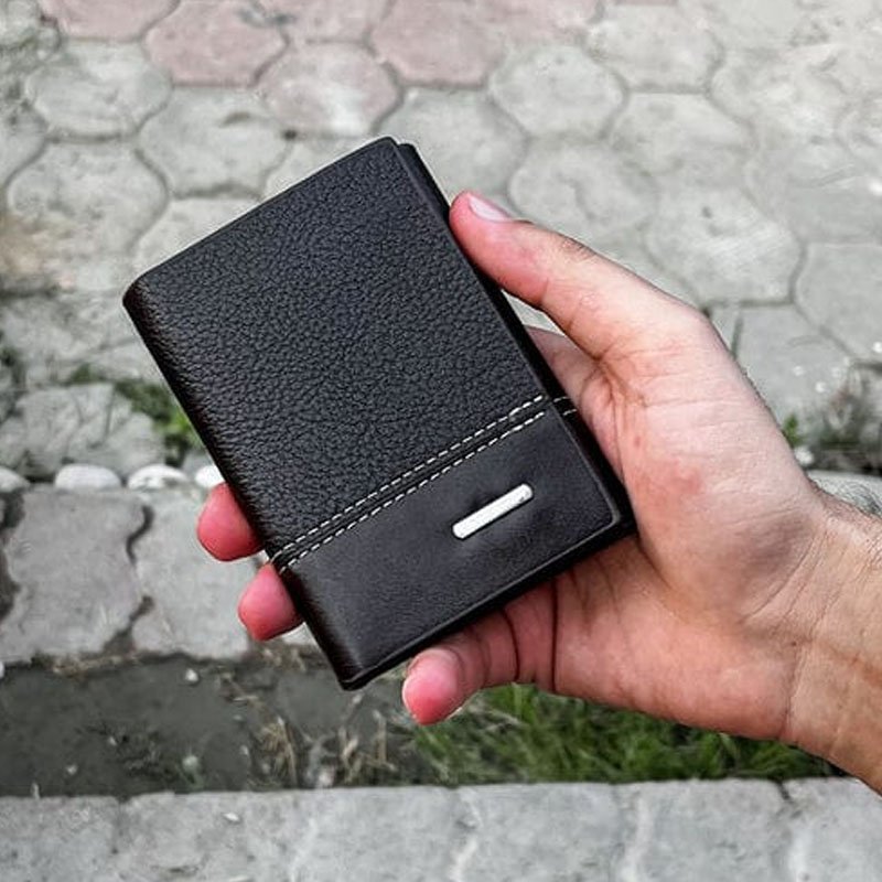Premium Bifold Wallet for Men – Black & Brown - Image 3