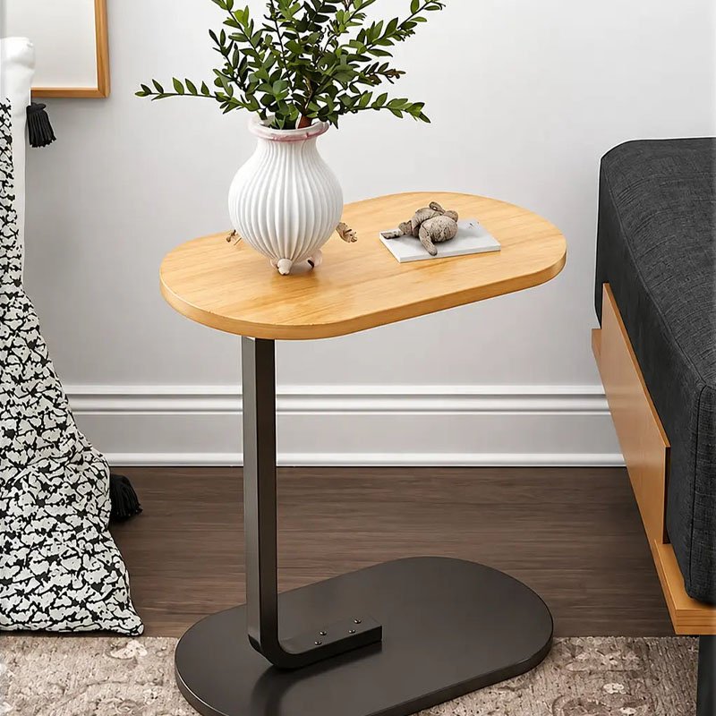 C Shaped Sofa Side Table – Modern Couch & Bedside Table - Image 2