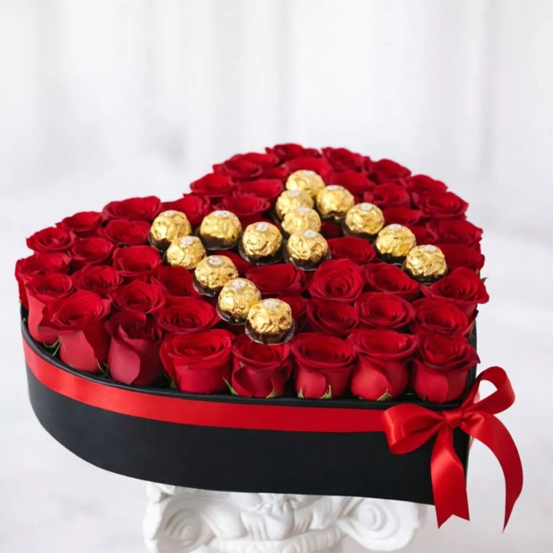 Luxury Rose Bouquet with Chocolate | Romantic Gift for Loved Ones