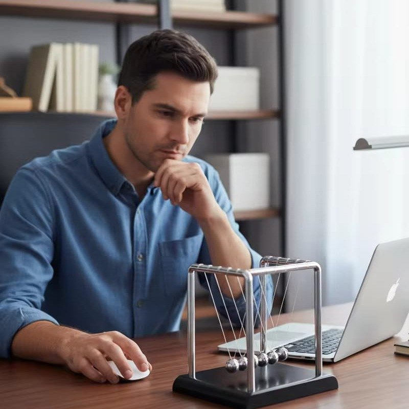 Newton Cradle Balance Balls Desk Toy | M2O - Image 2