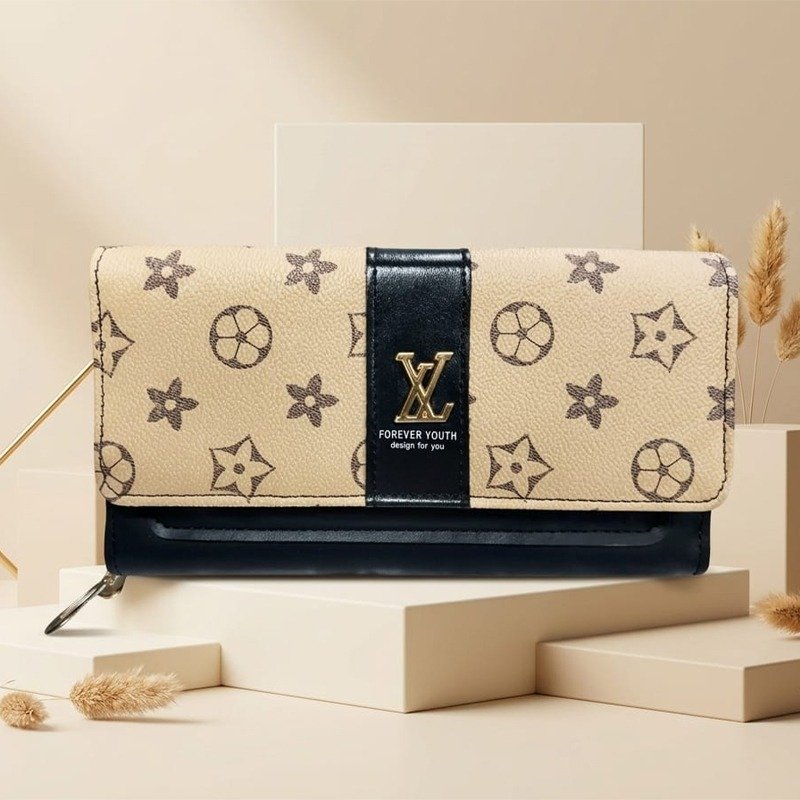 Women Long Wallet – Printed Clutch Purse with Stylish Flap Design - Image 5