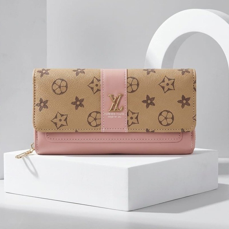 Women Long Wallet – Printed Clutch Purse with Stylish Flap Design - Image 3