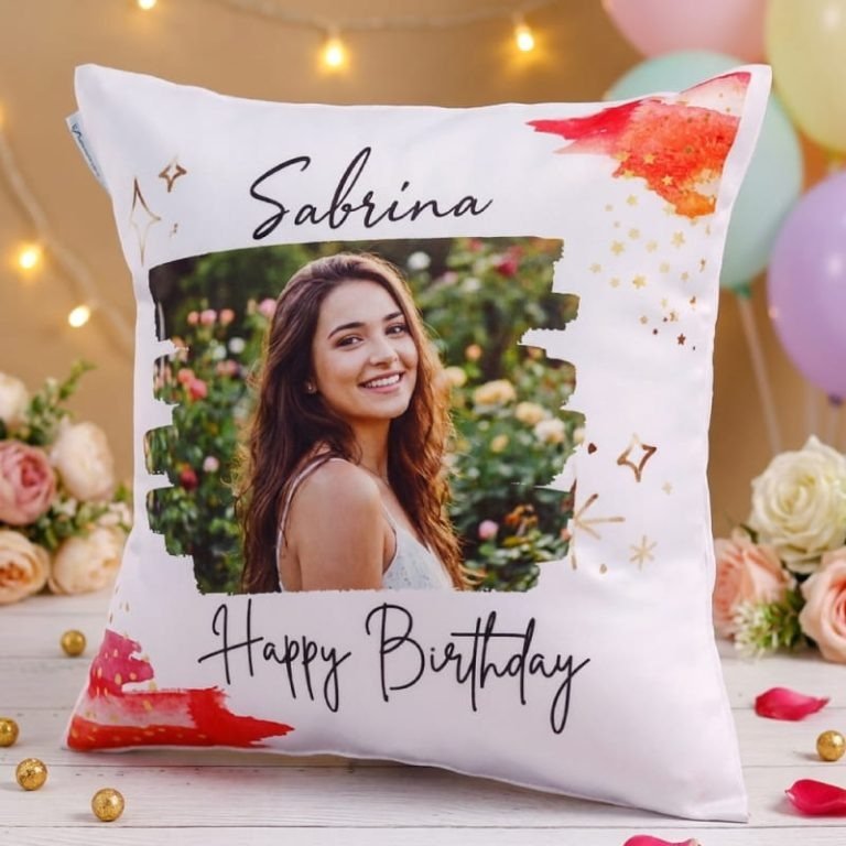 Custom Photo Calendar Cushion – Personalized Birthday Pillow - Image 2