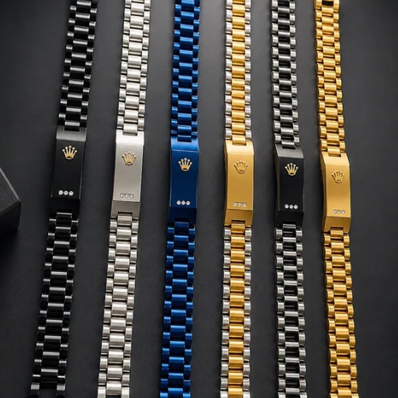 Men's Stainless Steel Bracelet | Luxury Blue Magnetic Bracelet for Men | Stylish Fashion Jewelry - Image 2