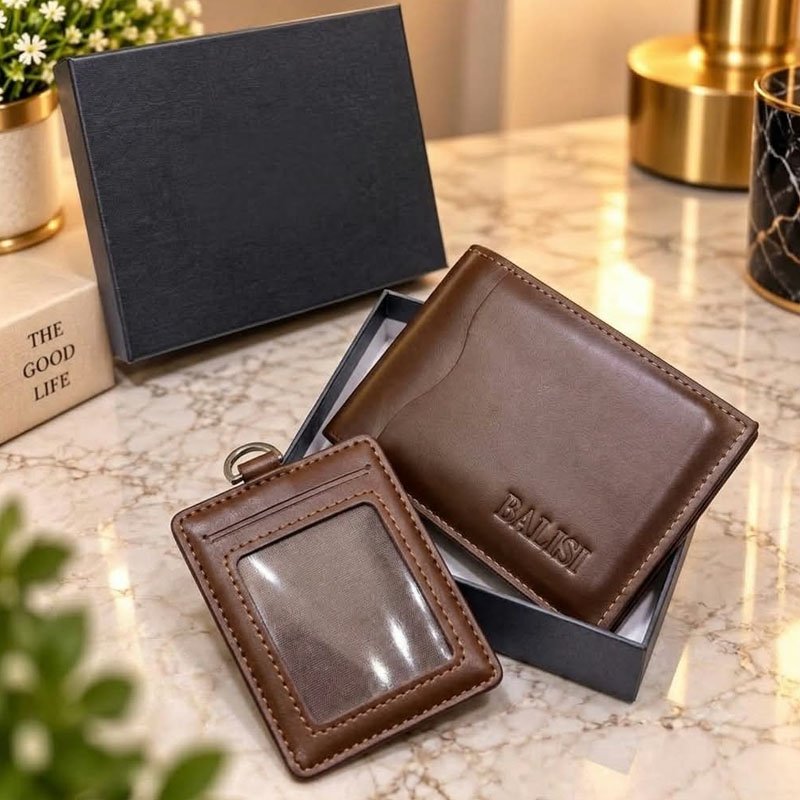 Men Wallet Card Holder | Premium Leather Wallet with ID Holder - Image 3
