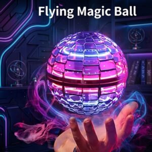 Flying Magic Ball with colorful pink blue and purple LED lights