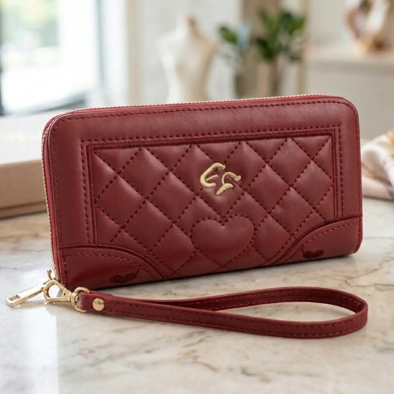 Women's Luxury Quilted Long Wallet Purse - Image 10