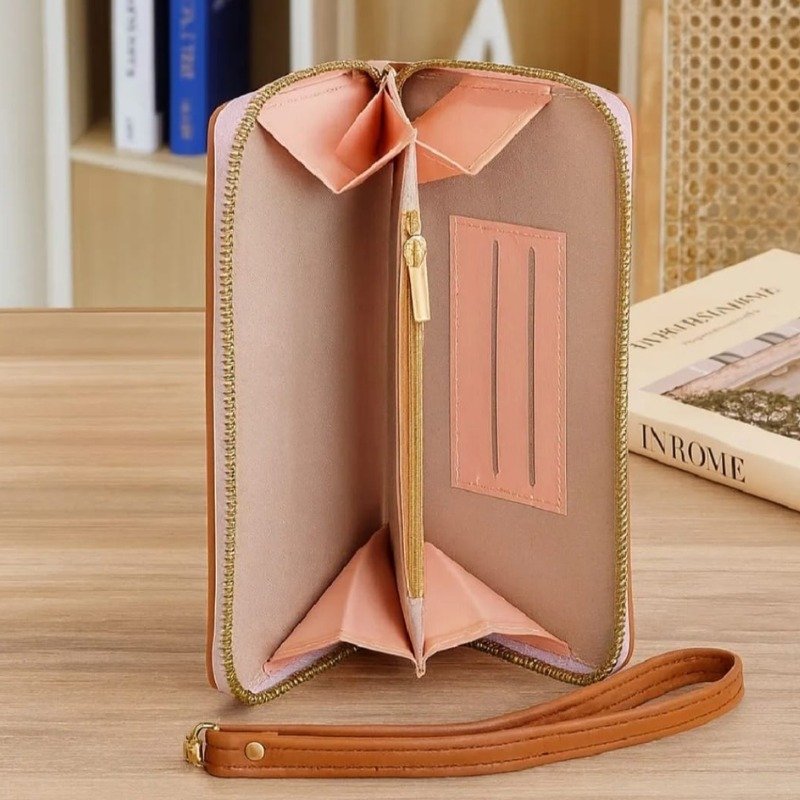 Women's Luxury Quilted Long Wallet Purse - Image 12