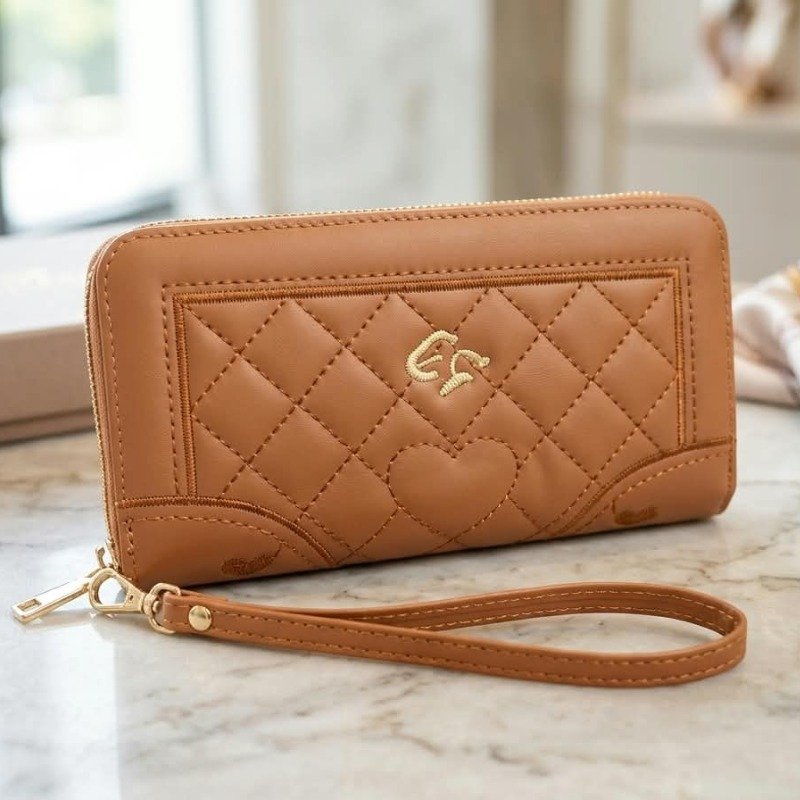 Women's Luxury Quilted Long Wallet Purse - Image 8