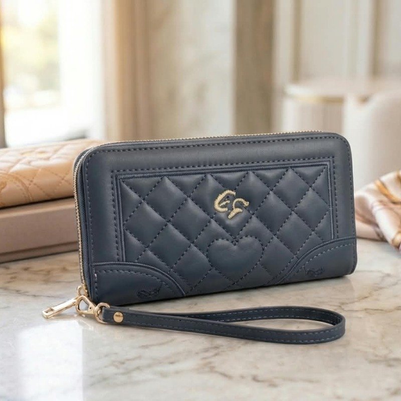 Women's Luxury Quilted Long Wallet Purse - Image 7