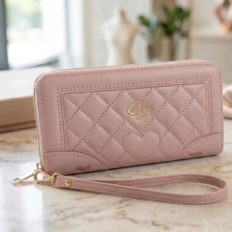 Women's Luxury Quilted Long Wallet Purse - Image 5