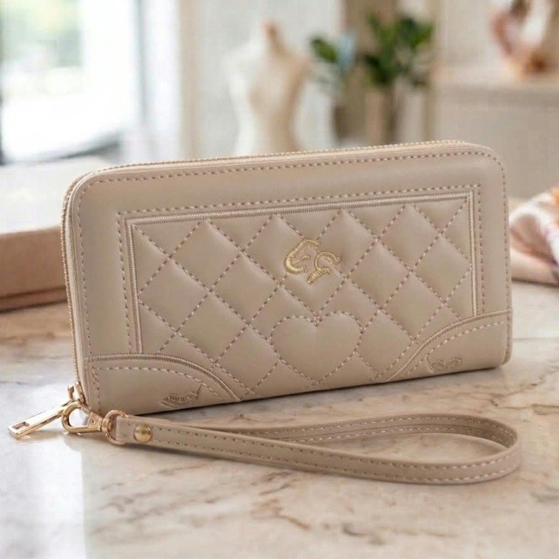 Women's Luxury Quilted Long Wallet Purse - Image 3