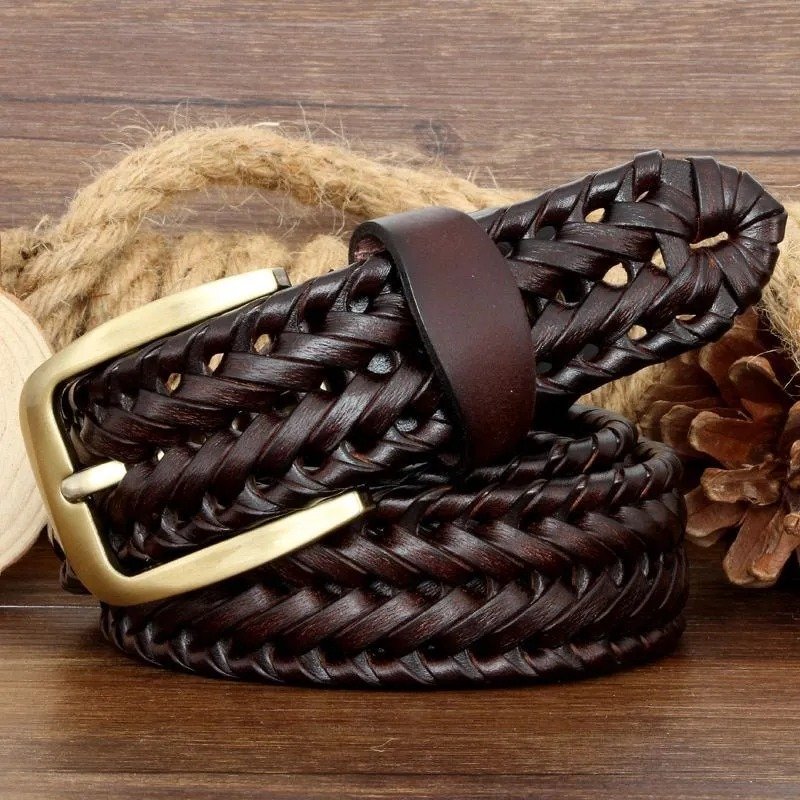 Leather Belt For Men | Stylish Premium Woven Fashion Belt - Image 5