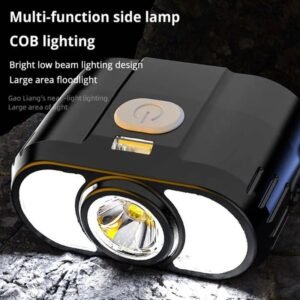 Multi function COB LED side lamp with bright flood light for outdoor use