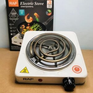 RAF electric stove with 1000W single hot plate and temperature control knob