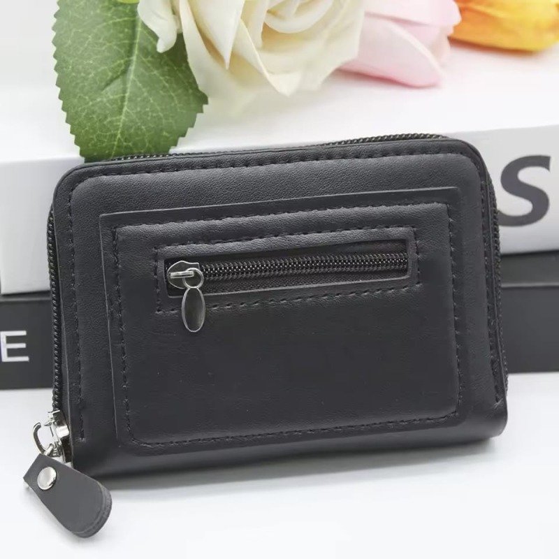 Leather Mini Wallet for Men & Women | Compact Zip Wallet - Image 9