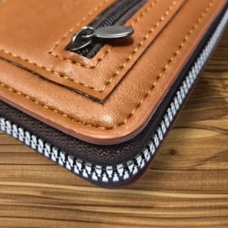Leather Mini Wallet for Men & Women | Compact Zip Wallet - Image 7
