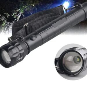 Portable LED flashlight torch with bright beam and carrying case