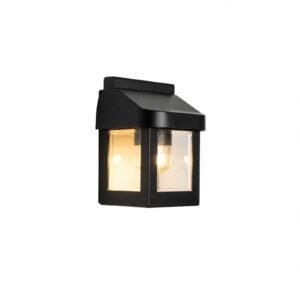 Solar wall light with LED panels for outdoor lighting