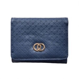 Brown textured mini wallet for women