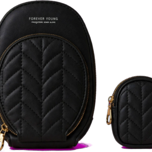 Quilted crossbody bag for women with adjustable strap and gold-tone hardware
