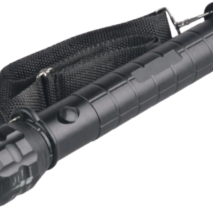 Portable LED flashlight torch with bright beam and carrying case
