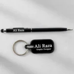 Personalized Pen & Keychain Set | Custom Name Pen Gift for Men, Students & Professionals